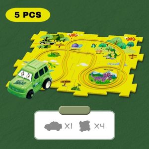 Circuit Voiture Puzzle Éducatif – Jeu de Construction Créatif pour Enfants dès 3 ans