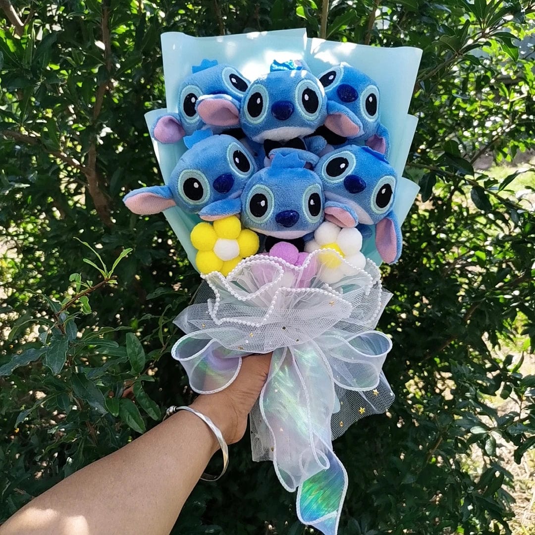 Bouquet de peluche Stitch bleu – Image 3
